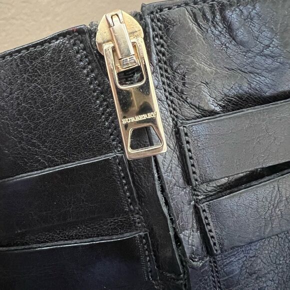 Burberry Brogue Manners 100 Platform Ankle Boots / Booties Size 38 - Picture 9 of 13